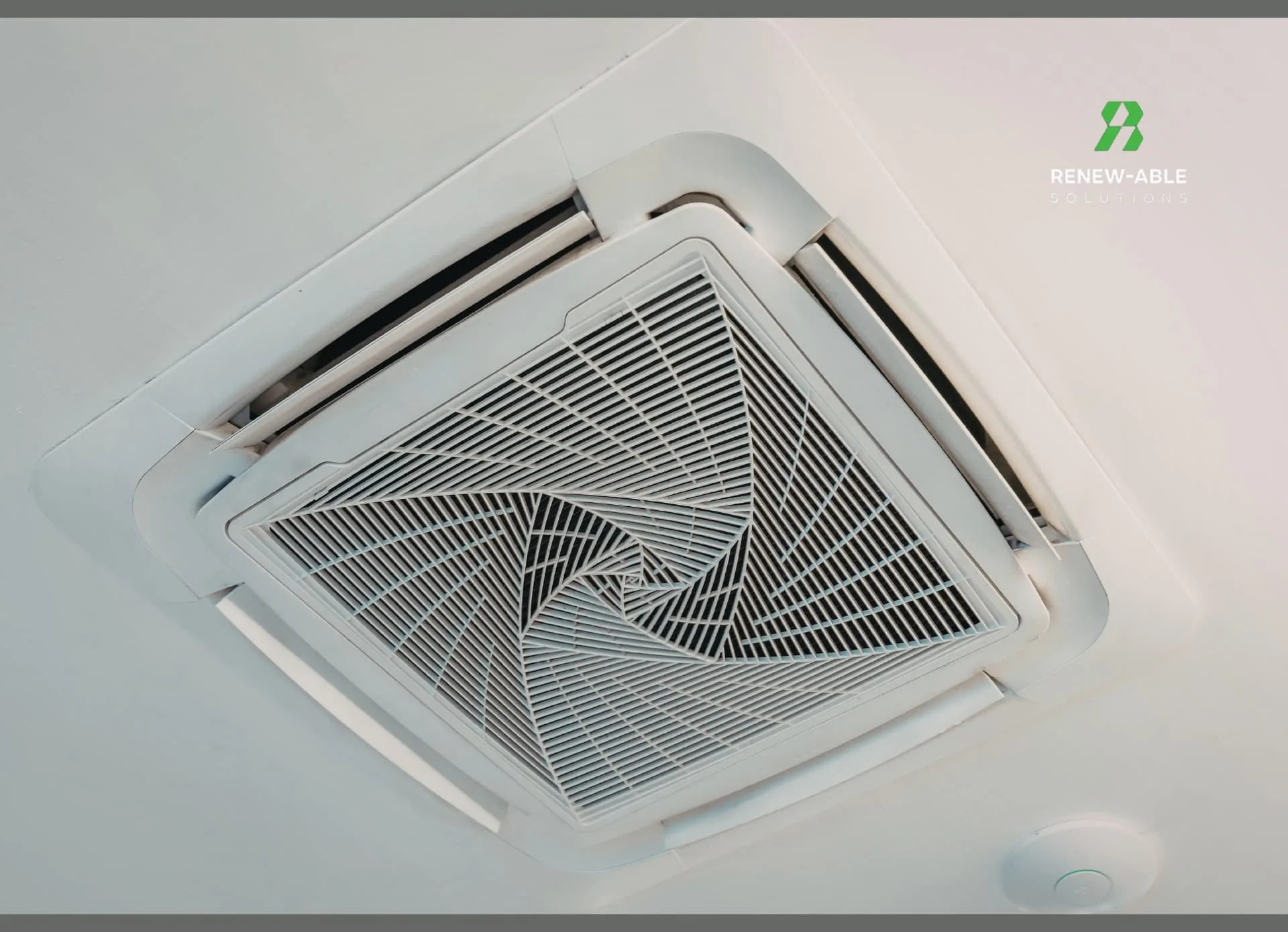 Ceiling cassette for air-to-air heating and cooling