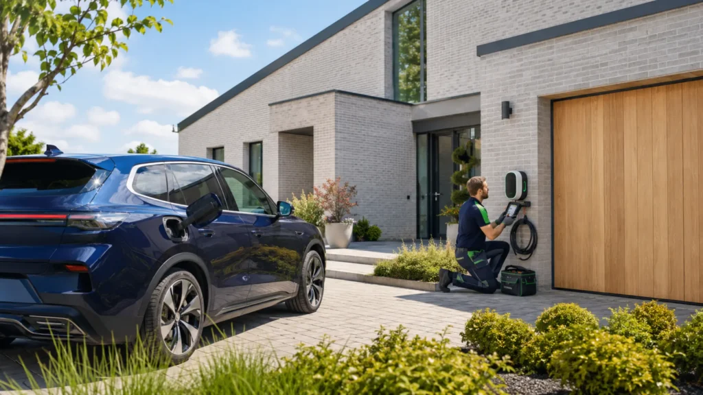 Home EV charger installation by a qualified installer