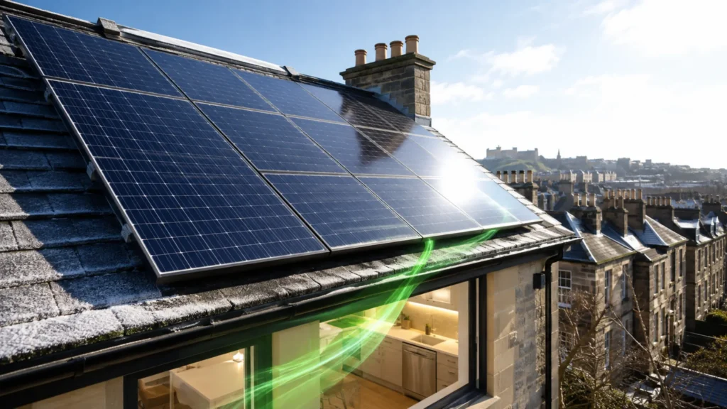 Solar PV monitoring helps Edinburgh homeowners use winter generation effectively