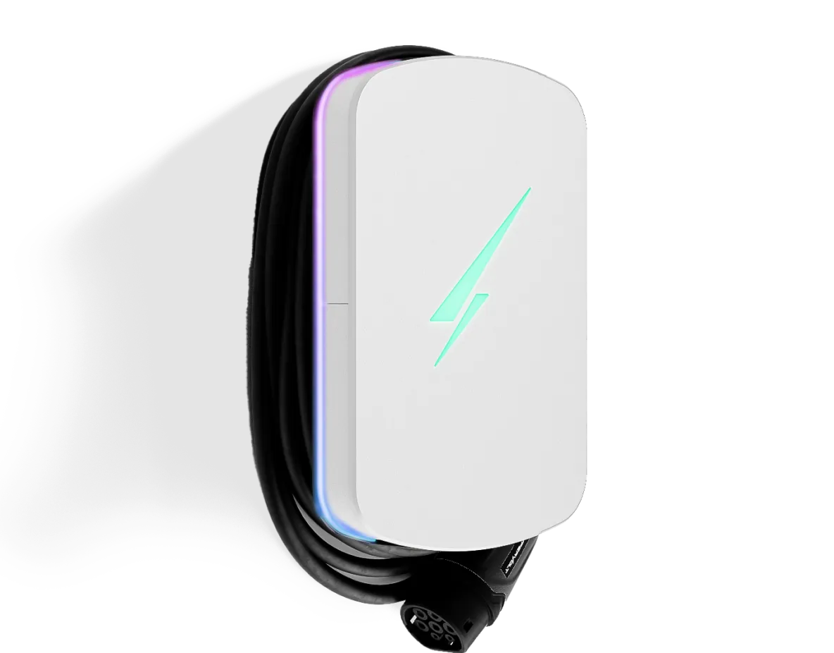 White Hypervolt Home 3 Pro tethered EV charger